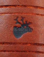 Knivsmed Stromeng fa markolatú, norvég vadászkés, eredeti bőr tokban,32,5cm