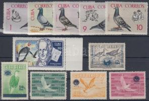 1956-1969 Madarak motívum 11 db bélyeg, 1956-1969 Birds motive 11 stamps