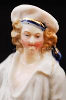 Ernst Bohne sons, Rudolstadt, Germany, Halászfiú porcelán, jelzett, apró lepattanással a kalapon, cc...