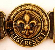 Antik cserkész öv, jelzett, hiánytalan állapotban, jó állapotban, h:91 cm