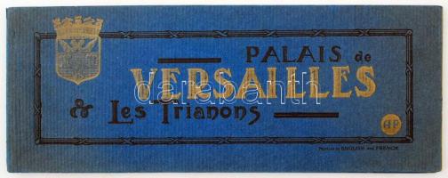 cca 1920-1940 Palais de Versailles et les Trianons. Párizs, Établissements Papeghin. Képes leporelló kiadvány angol és francia feliratokkal.