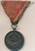 1914. "Ferenc József II. osztályú Ezüst Vitézségi Érem", "A" fémjel peremen, Ag kitüntetés mellszalaggal. Szign.: Tautenhayn T:2- Hungary 1914. Medal for Bravery II class, "Der Tapferkeit" Ag decoration with hallmark on edge, with ribbon. Sign.: Tautenhayn C:VF