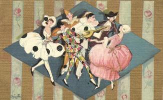 Ballet dancers, Italian art postcard; Ballerini & Fratini 256. s: Chiostri