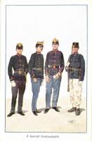 Honvéd tisztisarjadék s: Garay Young Hungarian military officers s: Garay