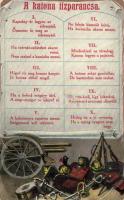 A katona tízparancsa / Ten commandments of a K.u.K. soldier, humour, cannon (EK)