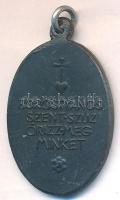 Tóth Gyula (1893-1970) ~1915. "Borostyános Szent Szűz őrizz meg minket" ovális fém repülős medál (29x18mm) T:2