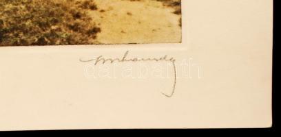 Olvashatatlan jelzéssel: Tabáni csendélet, színezett fotónyomat, 22x16 cm