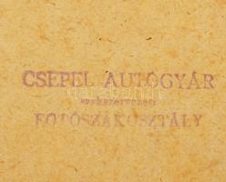 Domokos Zoltán: Labdagyakorlat, feliratozva, pecséttel jelzett(Csepeli Autógyár Fotószakosztály), ka...