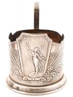 2 db szovjet teás csésze üvegbetét nélkül, jelzett, d: 6,5 cm