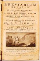 Breviarium romanum ex decreto SS. concilii tridentini restitutum, S PII V. Pontificis Maximi jussu e...