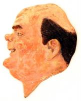 Kallós jelzéssel: Férfi profil, kerámia, jelzett, 22x20 cm