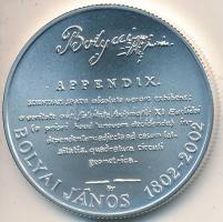 2002. 3000Ft Ag "Bolyai János" T:BU