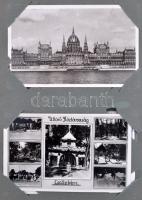 2 db képeslapalbum 378 férőhellyel összesen, benne 236 db régi magyar városképes lappal (30 cm x 29,...