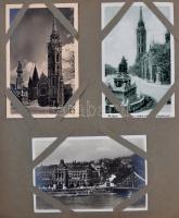 2 db képeslapalbum 378 férőhellyel összesen, benne 236 db régi magyar városképes lappal (30 cm x 29,...