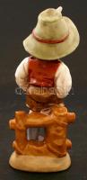 Wagner & Apel Bertram kalapos fiú, kézzel festett, jelzett, hibátlan, m:19 cm/ Wagner & Apel...