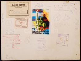 cca 1956 Darkó István: Csend, feliratozott vintage fotóművészeti alkotás, több hazai és külföldi fot...