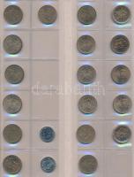 Franciaország ~410db-os vegyes fémpénz gyűjtemény 3db "Half Penny" feliratú érmetartó albu...