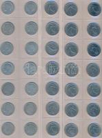 Franciaország ~410db-os vegyes fémpénz gyűjtemény 3db "Half Penny" feliratú érmetartó albu...