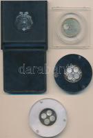 1977,1978,1979. "Naptár" Ag (3x) (5.5g/0.835/24mm) + 1981. "Naptár" Cu bélyegére...