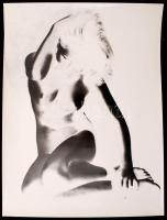 cca 1970 Negatív aktfotó, 40x30 cm / cca 1970 Nude photo, 40x30 cm