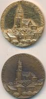 Szlovákia 1972,DN "Körmöcbánya" 2xklf Br és aranyozott fém emlékérem (30mm) + Franciaorszá...