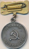 Szovjetunió 1944. "Anyasági Érem 1. fokozata" aranyozott, zománcozott Ag és Br kitüntetés ...