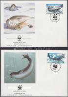 WWF seals and penguins set on 4 FDC WWF fókák és pingvinek sor WWF értékei 4 FDC