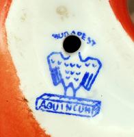 Aqvincumi cipőfűző kisfiú, kézzel festett, jelzett, hibátlan, m:10 cm