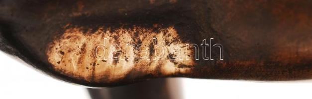 Antoine-Louis Barye (1796 - 1875): Sétáló tigris. Bronz, jelzett, egyedi bronz talapzattal, m:19 cm ...