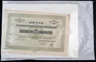 Ausztria / Bécs 1922. "Osztrák Jelzálogbank" részvénye 200K-ról német nyelven szelvényekke...