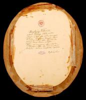 1895. szeptember 29. Unghváry Vilmosné (szül. Békési Etelka) ovális paszpartuba foglalt, nagyméretű ...