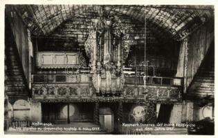 Késmárk - 2 db képeslap: Evangélikus fatemplom belső, kiváló minőségű / 2 old postcards, Evangelical wooden church interior, excellent quality