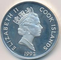 Cook-szigetek 1992. 50$ Ag "500 éves Amerika 1492-1992 - Diego de Almagro" T:PP
Cook Islan...