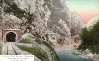 Eisenbahnlinie Sarajevo-Ostgrenze, Flügel gegen die turk. Grenze / Railway tunnels, Turkish border (EM)