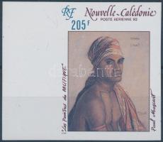 Festmények ívszéli vágott bélyeg, Paintings margin imperforated stamp
