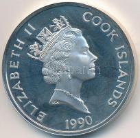 Cook-szigetek 1990. 50$ Ag "500 éves Amerika 1492-1992 - Henry Hudson" T:PP enyhe felületi...