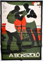 1967 A bokszoló című lengyel film plakátja, jelzett, de a név nem olvasható, hajtogatva, jó állapotban, 82x58 cm