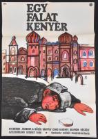 1969 Egy falat kenyér című szovjet film, D. E. monogrammal (bizonyára Dede Ernő (1933) grafikusművész), hajtogatva, jó állapotban, 80x56 cm