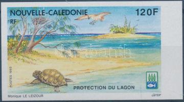 Protection of lagoons imperforated margin stamp, Lagúnák védelme ívszéli vágott bélyeg