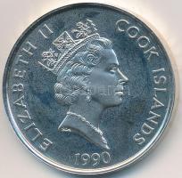 Cook-szigetek 1990. 50$ Ag "500 éves Amerika 1492-1992 - Jacques Cartier" T:2 (PP) felület...