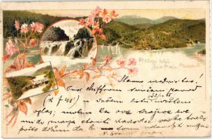 1898 Plitvice, Ezredéves Országos Kiállítás 2Kr. Ga., floral litho / Hungarian Millenium Exposition issue