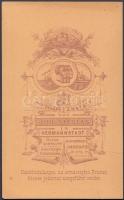 cca 1870 Joh. Nicklas nagyszebeni fényképész felvétele a város egyik utcájáról, vizitkártya méretben...
