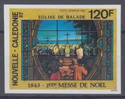 New Caledonian first Christmas Mass imperf stamp, Az első új-kaledóniai karácsonyi szentmise 150. évfordulója vágott bélyeg
