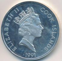 Cook-szigetek 1991. 50$ Ag "500 éves Amerika 1492-1992 - I. Miksa mexikói császár" T:2 (PP...