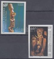 1994-1995 Monuments 2 diff. imperforated stamps, 1994-1995 Szobrok 2 klf vágott bélyeg