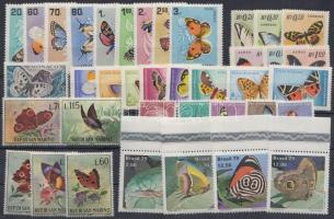 Butterflies 38 diff stamps, Lepke motívum tétel 38 klf bélyeg