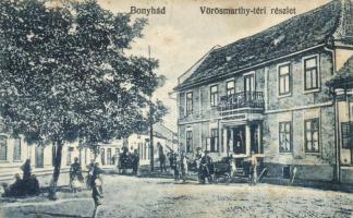 Bonyhád, Vörösmarty tér, kiadja Elcher István temetkezési vállalata (Rb)