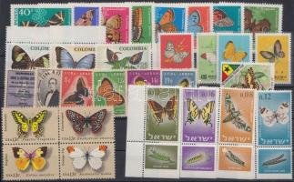 Butterflies 30 diff. stamps, Lepke motívum tétel 30 klf bélyeg