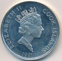 Cook-szigetek 1991. 50$ Ag "500 éves Amerika 1492-1992 - Alexander Mackenzie" T:2 (PP) ujj...