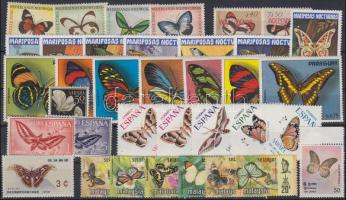 Butterflies 36 diff stamps, Lepke motívum tétel 36 klf bélyeg